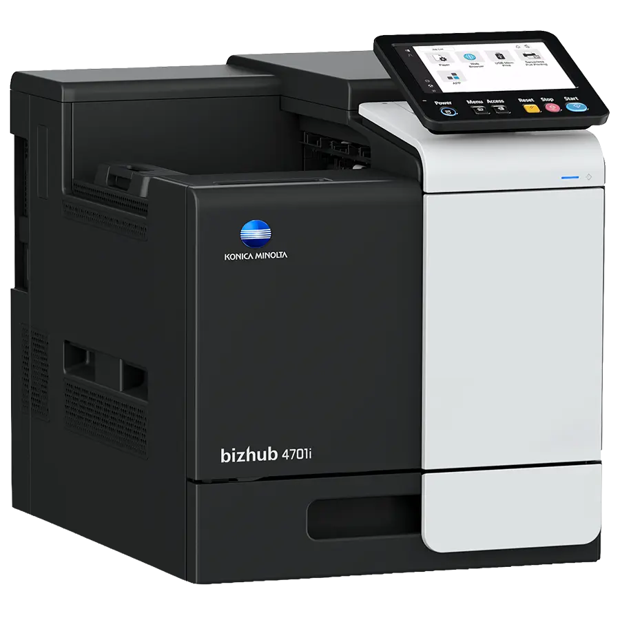 Konica Minolta bizhub 4701i mono printer, left side view